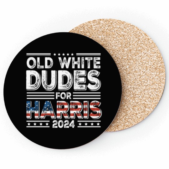 Old White Dudes For Kamala Harris 2024 Election Coasters