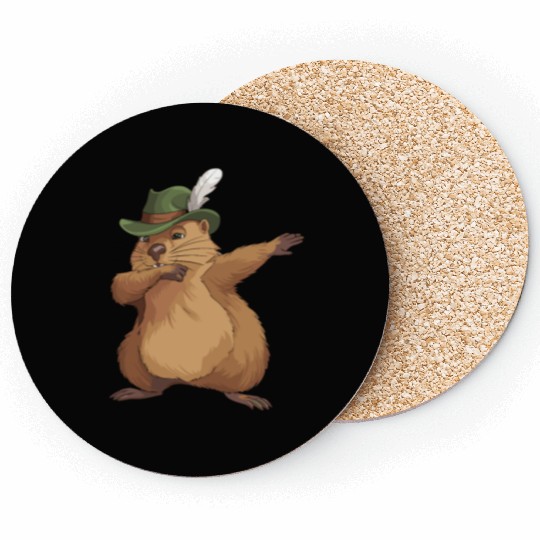 Groundhog Marmot for a Marmot lover groundhog fan Coasters