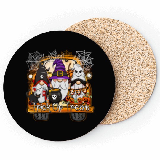 Halloween Gnomes Trick Or Treat Halloween Gnome Coasters