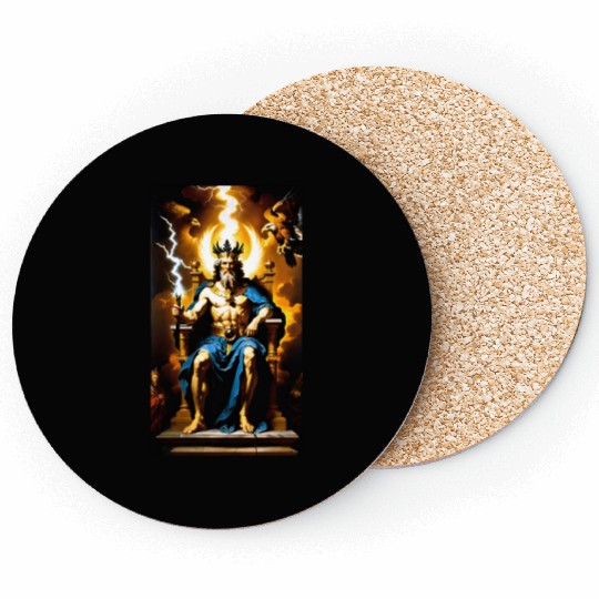 Zeus Jupiter Greek Mythology Gods Baroque Coasters