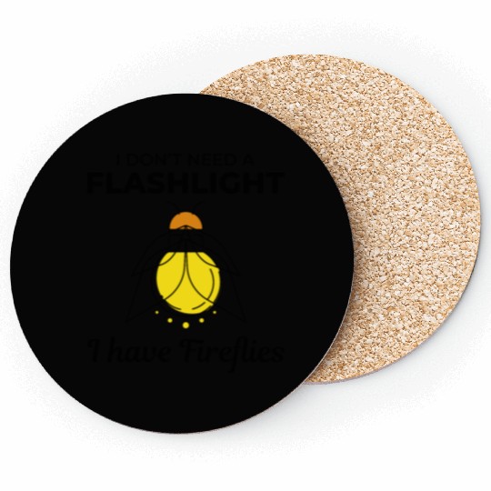 Fireflies Firefly Lightning Bug Insect Collector Coasters