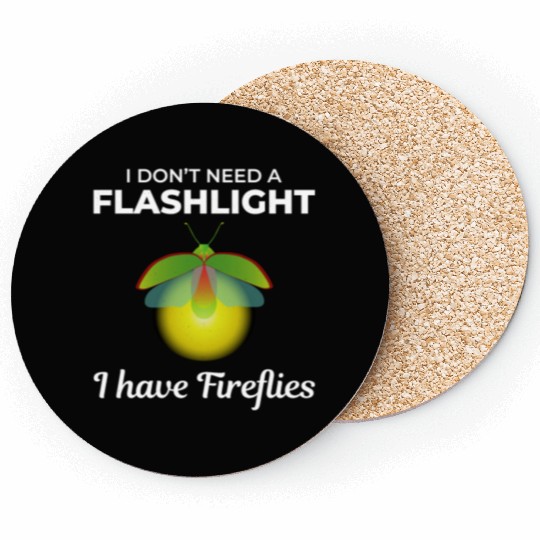 Fireflies Firefly Lightning Bug Insect Collector Coasters