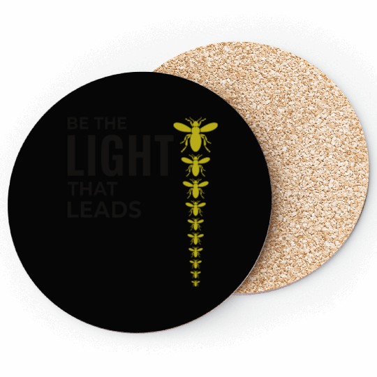 Fireflies Firefly Lightning Bug Insect Collector Coasters