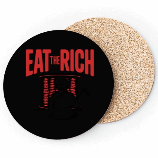 Eat The Rich Döner Kebab Satirical Design Coasters