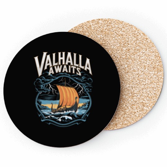 Valhalla Vikings for a Viking Lover Coasters