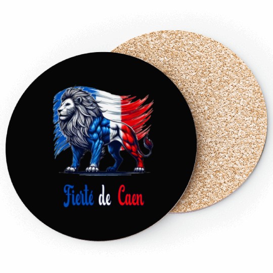 The pride of Caen flag design Coasters