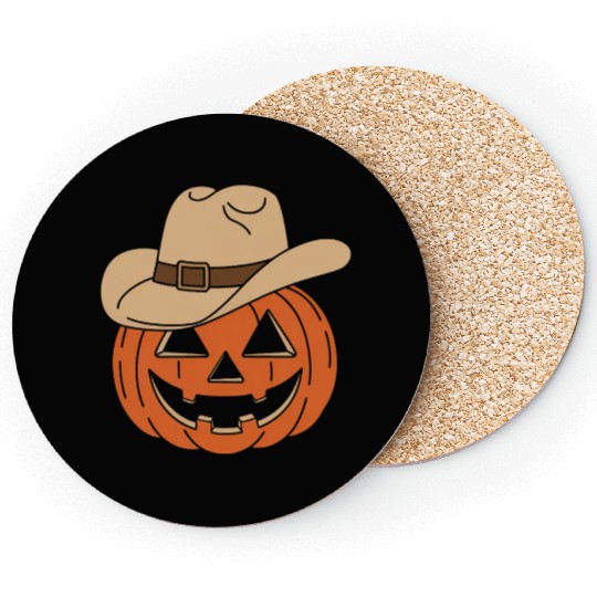 Howdy Pumpkin Halloween Coasters