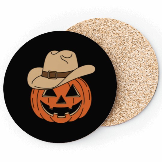 Howdy Pumpkin Halloween Coasters