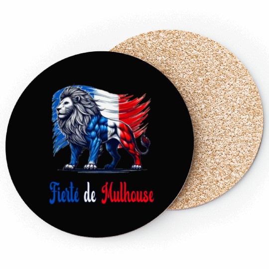 The pride of Mulhouse flag design Coasters