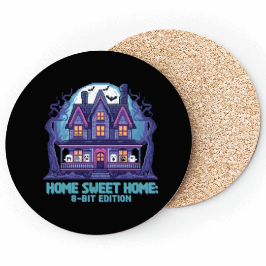 8 Bit Haunted House 01 Coasters