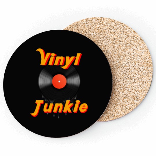Vinyl Junkie vintage Coasters