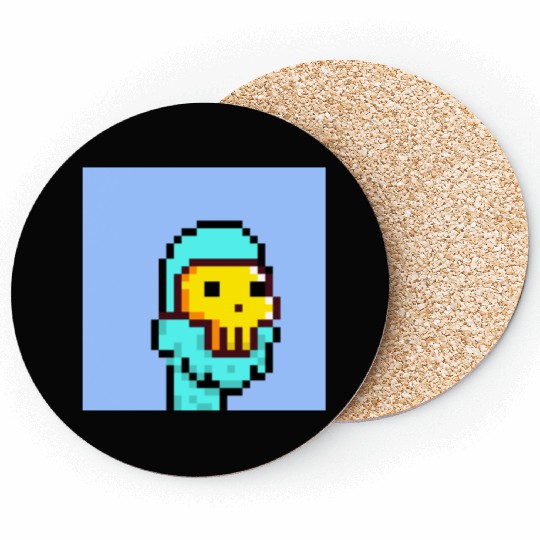 Pixel Alien golden mask Coasters