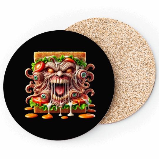 Terrifying Monster Sandwich Coasters