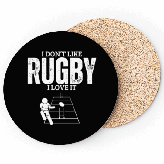 I Love Rugby Funny Rugby Player Coasters