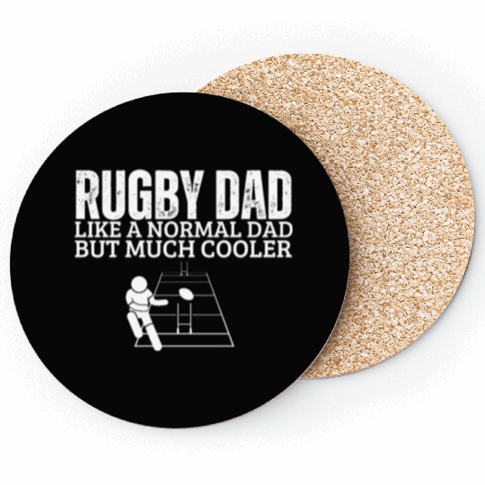Rugby Dad Father Quote Funny Rugby Player Coasters