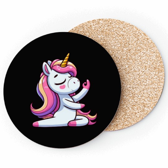 Unicorn Yoga Meditation Autogenic Training Coasters