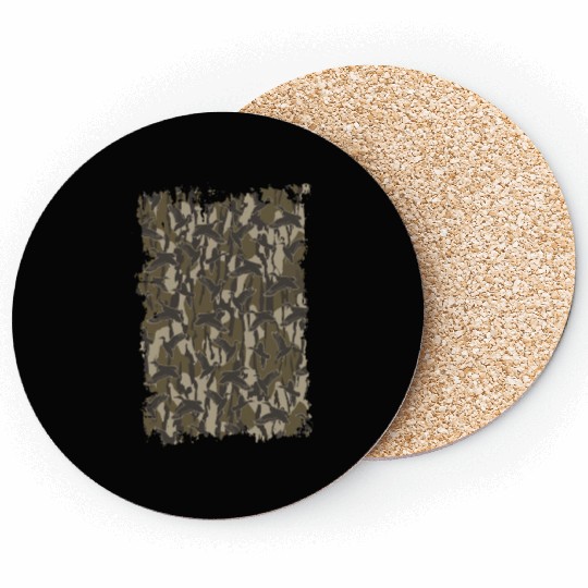Waterfowl Hunting Camo Duck Hunters Bottomland Cam Coasters