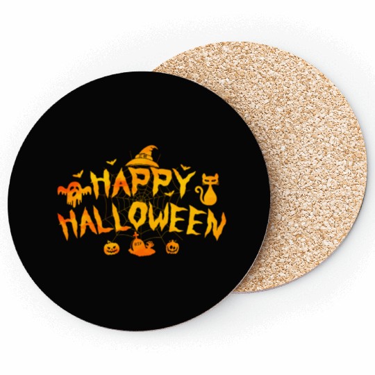 Trick Or Treat Happy Halloween Coasters Scary Costume