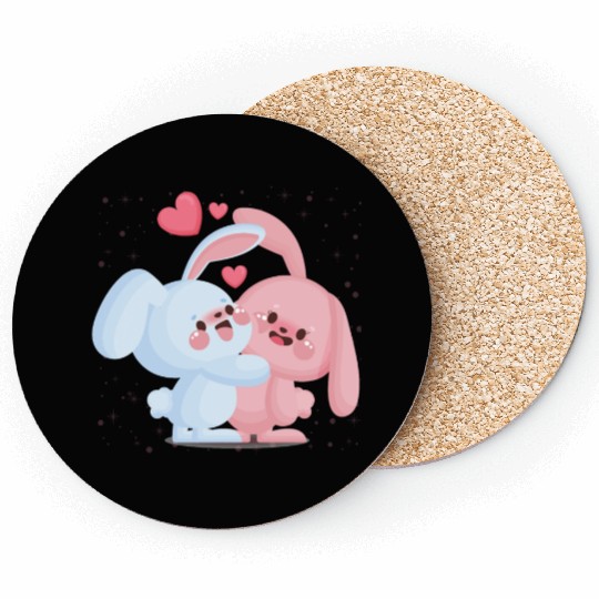 I LOVE YOU RABIT Coasters