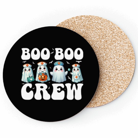 Boo Boo Crew Nurse Gifts Funny Halloween Costume Coasters