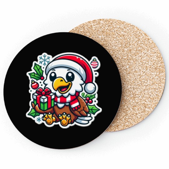 Eagle's Christmas Flight Coasters