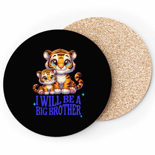 I'm Going To Be A Big Brother Sweet Tigers, Coasters