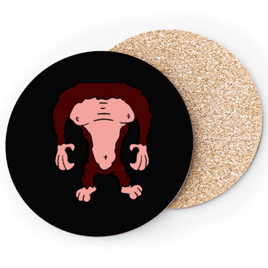 Funny Gorilla Body Without Head Halloween Cost Coasters