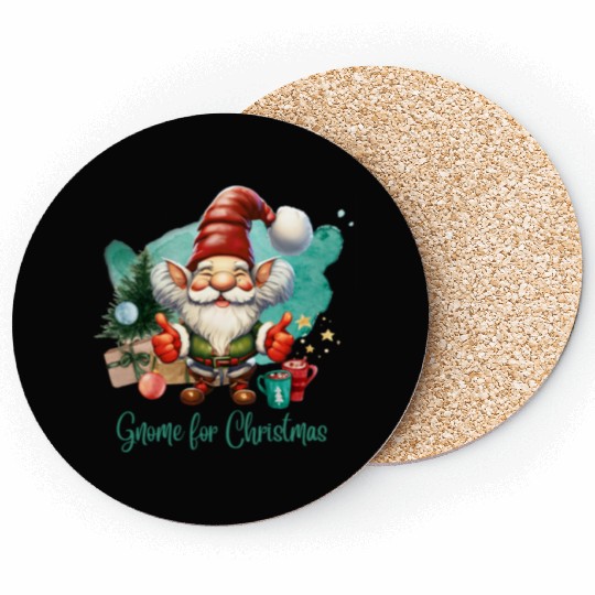 Thumbs Up Gnome for the Holidays Gnome Sweet Gnome Coasters