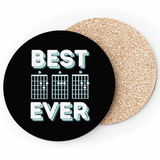Best Dad Ever Guitar Notes Coasters