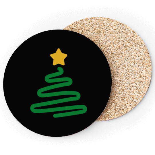 Funny Christmas Tree Coasters