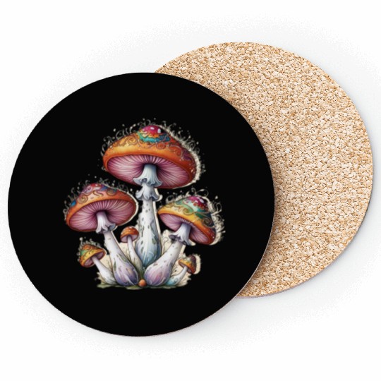 Mushrooms Beautiful Coasters