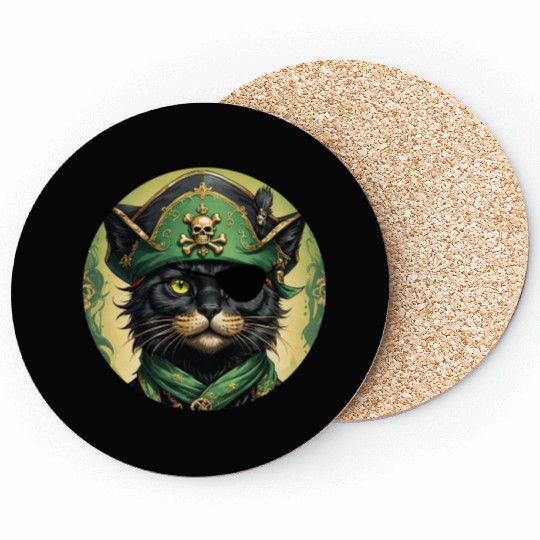 Pirate cat Coasters