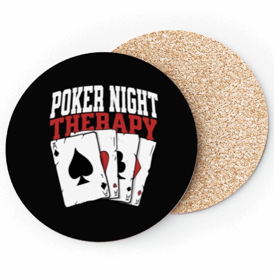Poker Night Therapy Card Game Coasters