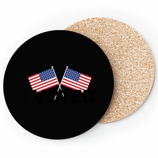 I Voted - Patriotic US Flag Election Day Design Coasters