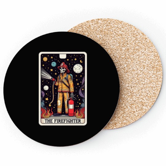 Tarot Card Collection - The Firefighter Coasters