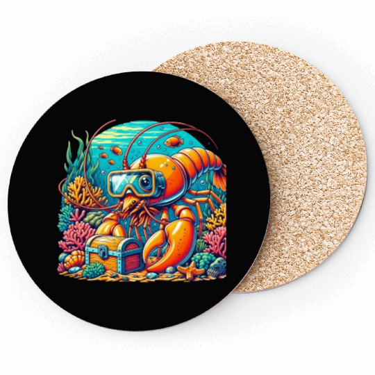 Shrimp Exploration-Underwater Adventure Coasters