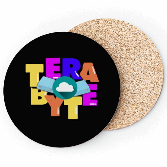 Terabyte Digital Data Storage Size Coasters