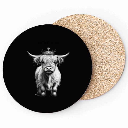 Princess Highland Baby Cow Coasters