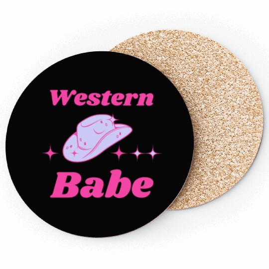 Western Babe Coasters