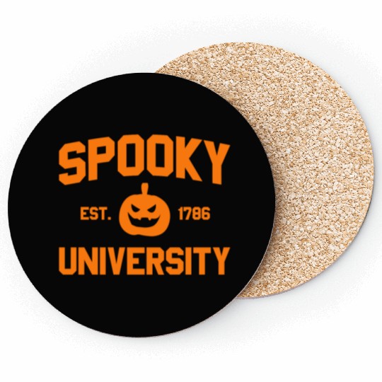 Spooky University Established 1786 Pumpkin Uspooky Coasters