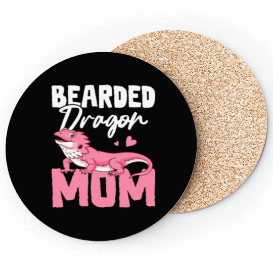 Bearded Dragon Mom Lizard Lover Coasters