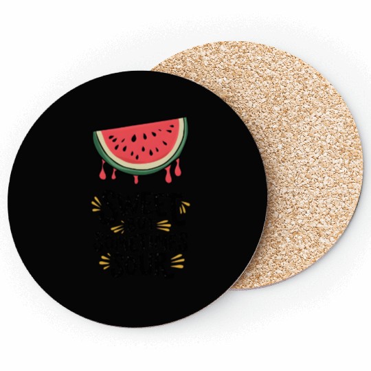 Sweet But Sometimes Sour Watermelon Coasters