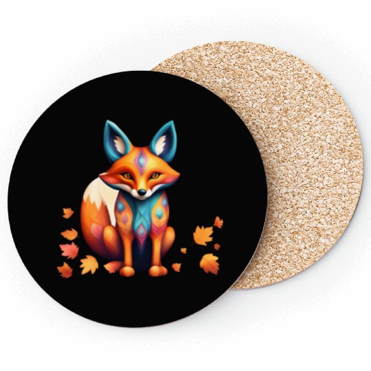 Fall Fox Alebrije Coasters