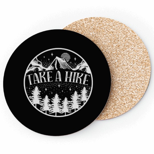 Take A Hike Mountain Hiking Camping Outdoors Coasters