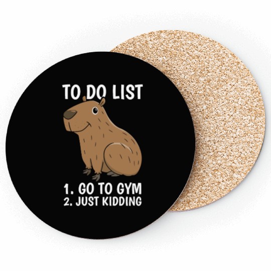 Capybara Procrastination Coasters
