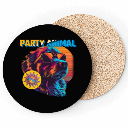 Party Animal Vintage Coasters