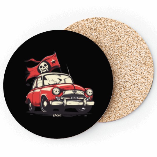 Communist Soviet Pirate Retro Car Coasters