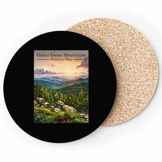 Sunset Serenity - Great Smoky Mountains Coasters