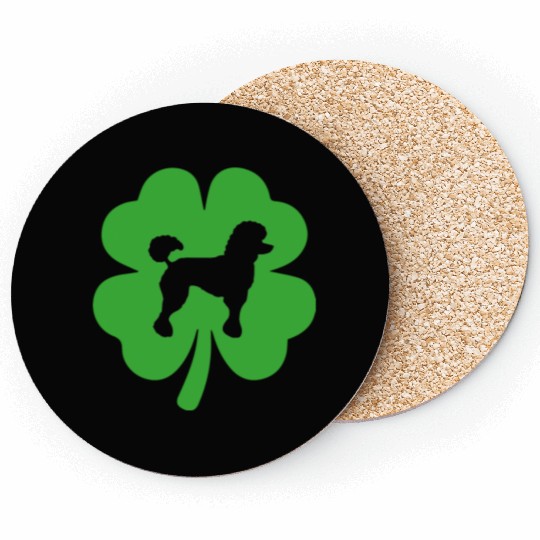 Poodle Shamrock St Patrick's day Dogs Lover Coasters