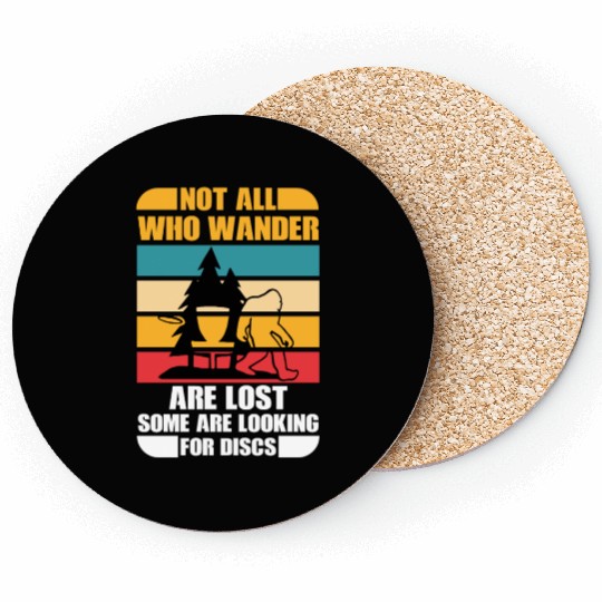 Funny Disc Golf Art 4 Coasters